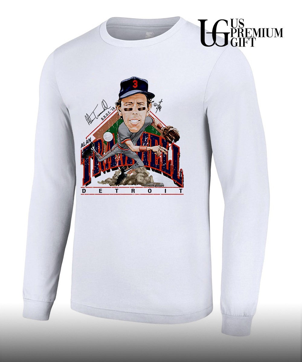 Alan Trammell Detroit Tigers MLB signature caricature shirt