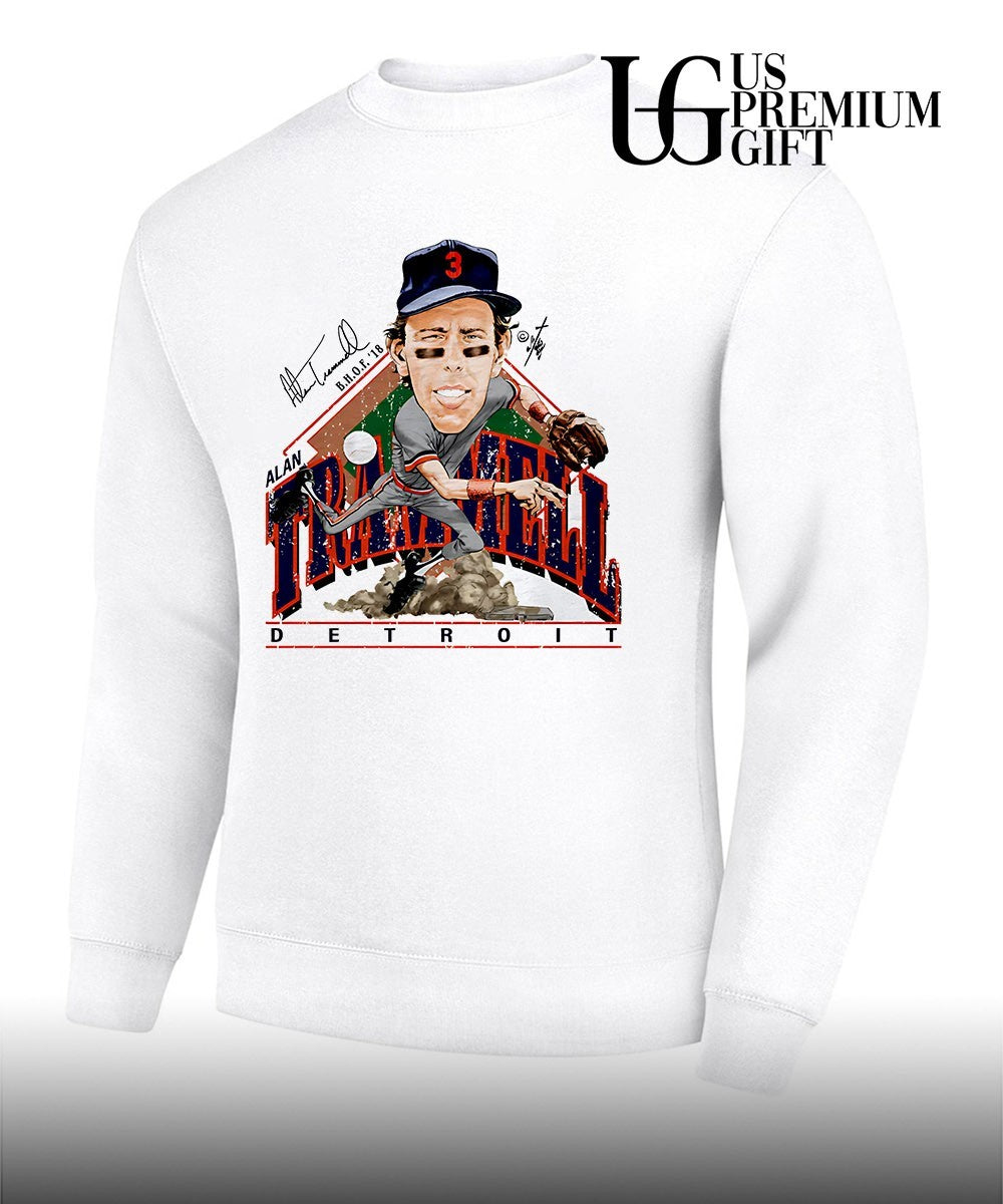 Alan Trammell Detroit Tigers MLB signature caricature shirt