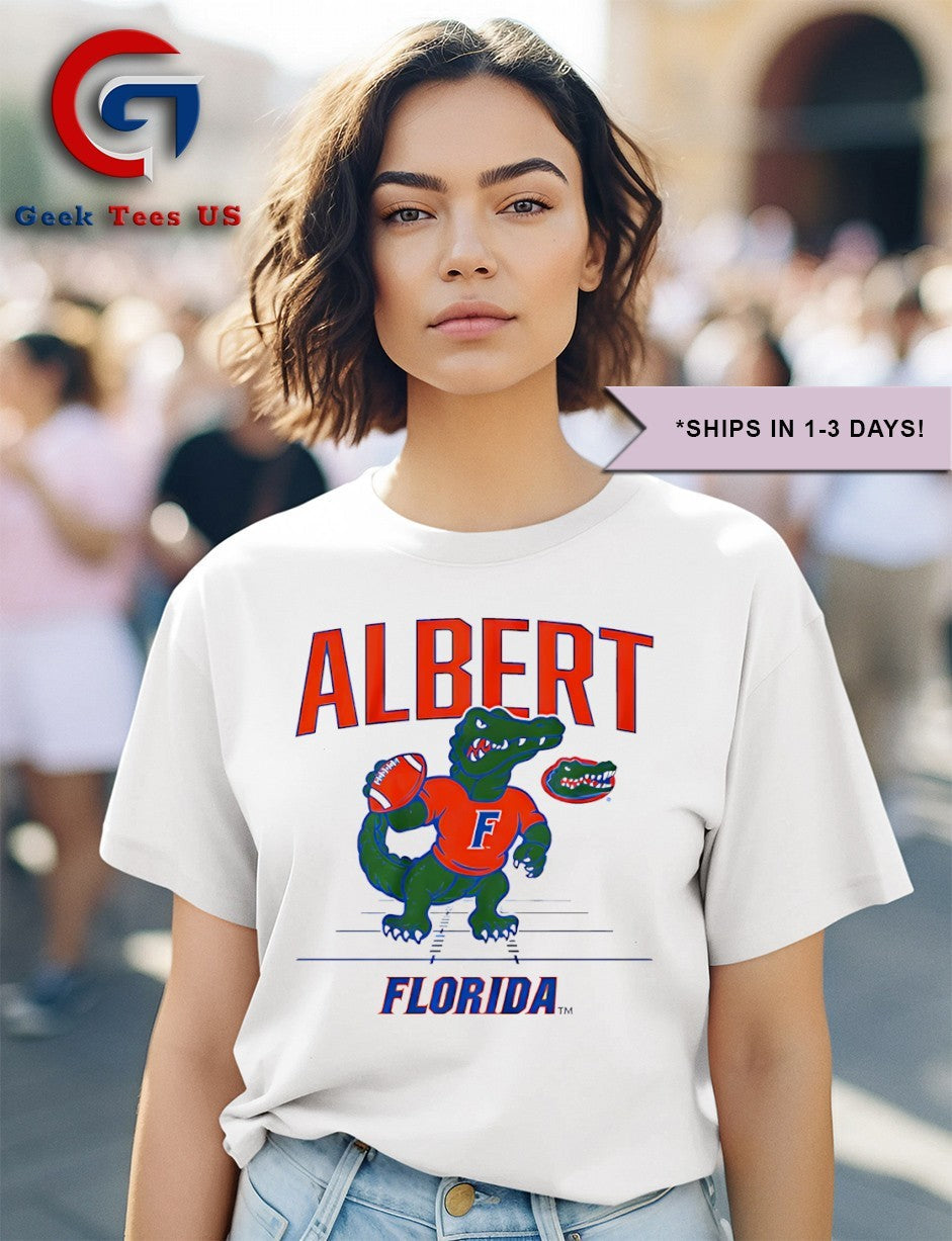 Albert Florida Gators football gridiron mascot shirt