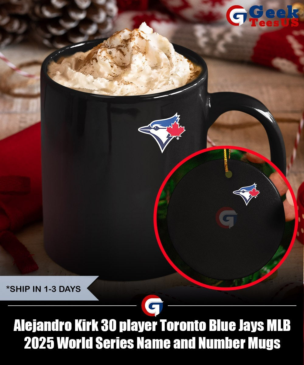 Alejandro Kirk 30 player Toronto Blue Jays MLB 2025 World Series Name and Number shirt