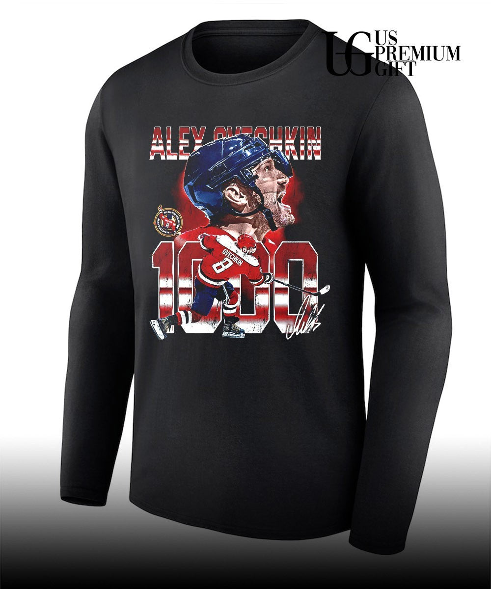 Alex Ovechkin 1000 Goals Washington Capitals hockey signature shirt