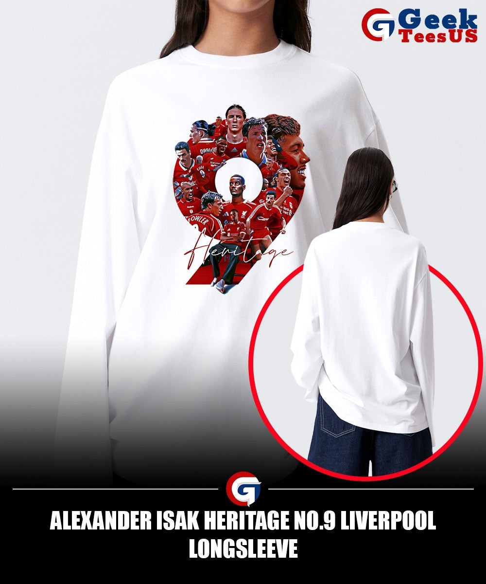 Alexander Isak Heritage No.9 Liverpool shirt