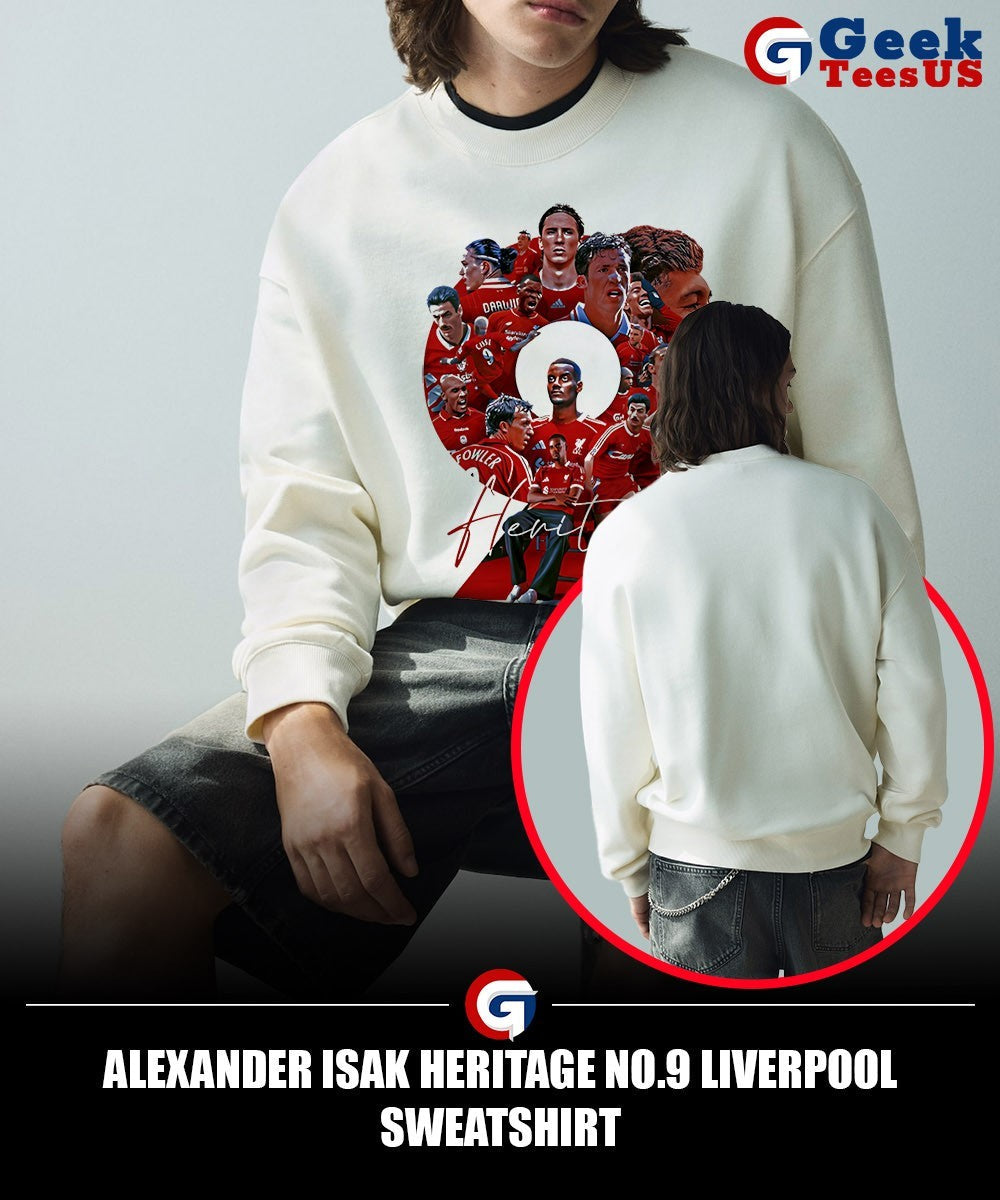 Alexander Isak Heritage No.9 Liverpool shirt