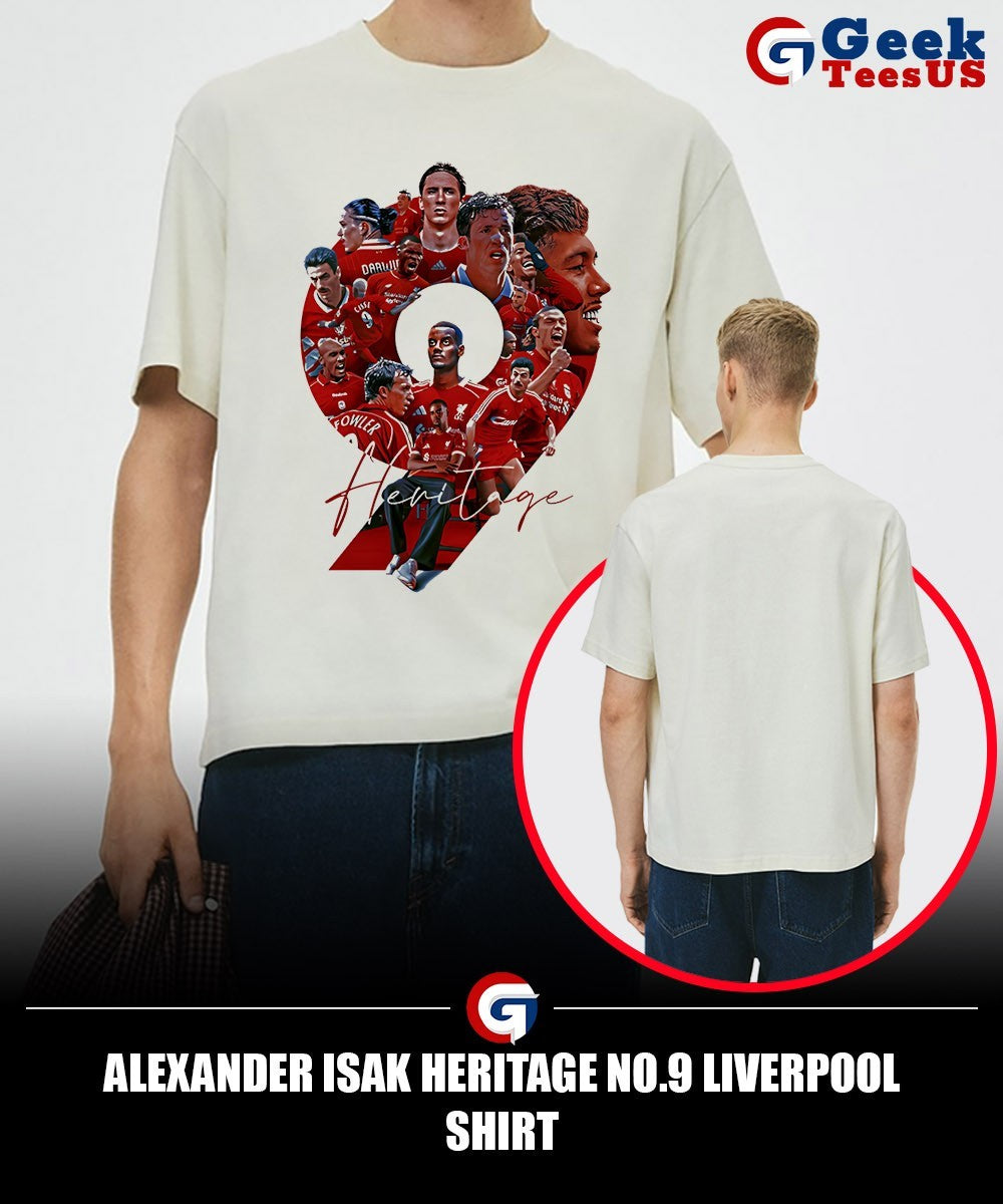 Alexander Isak Heritage No.9 Liverpool shirt