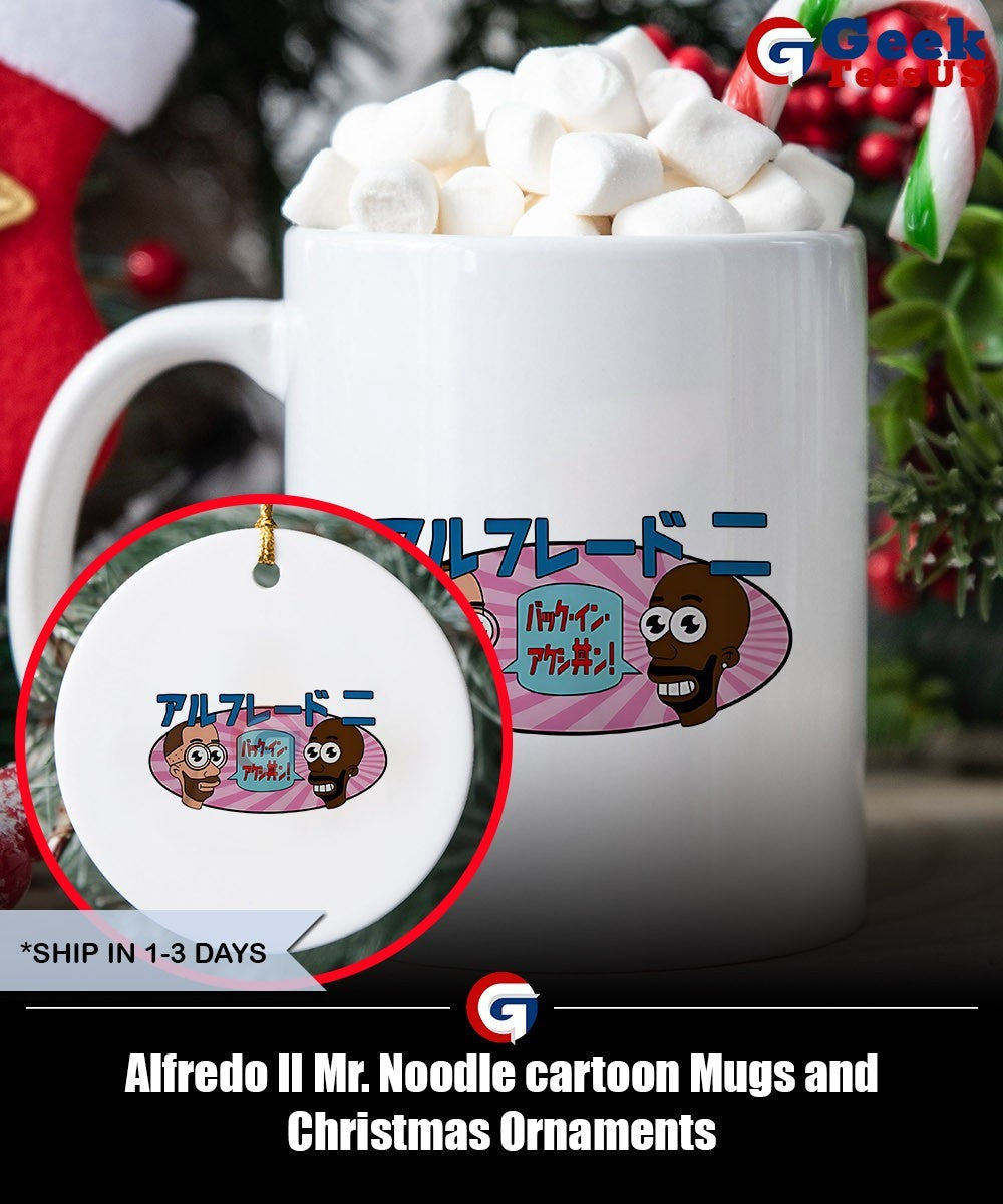 Alfredo II Mr. Noodle cartoon shirt