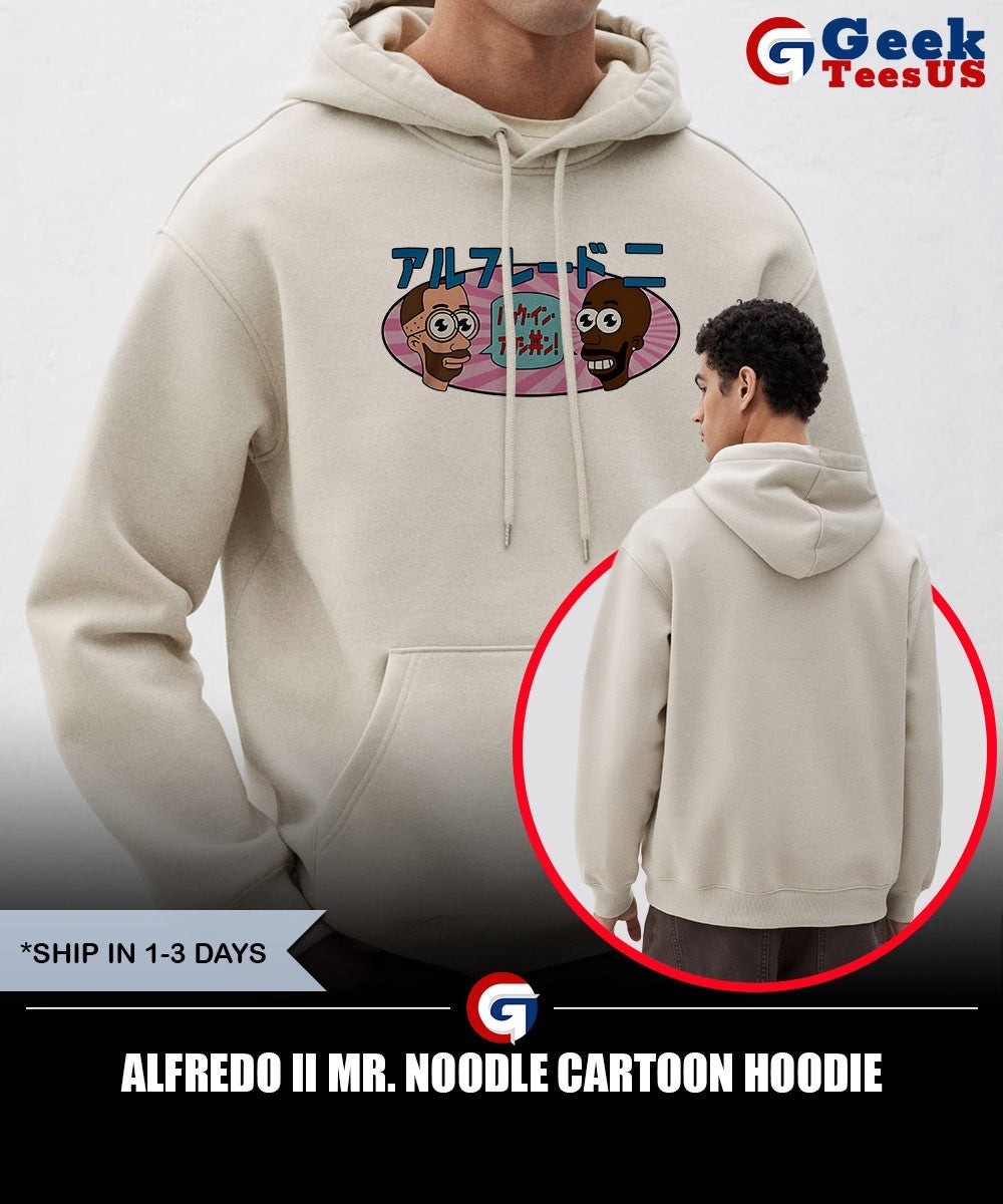 Alfredo II Mr. Noodle cartoon shirt