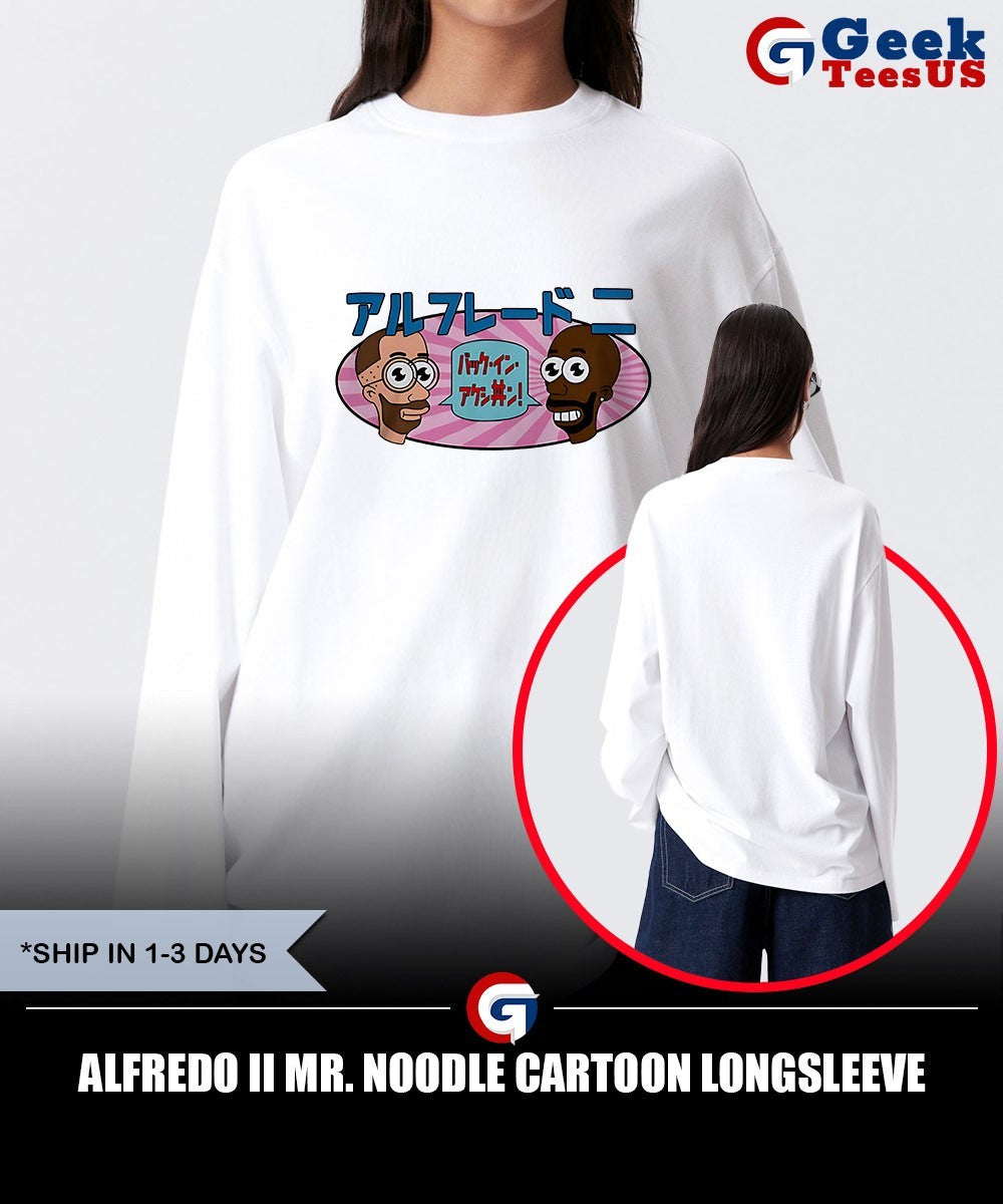 Alfredo II Mr. Noodle cartoon shirt