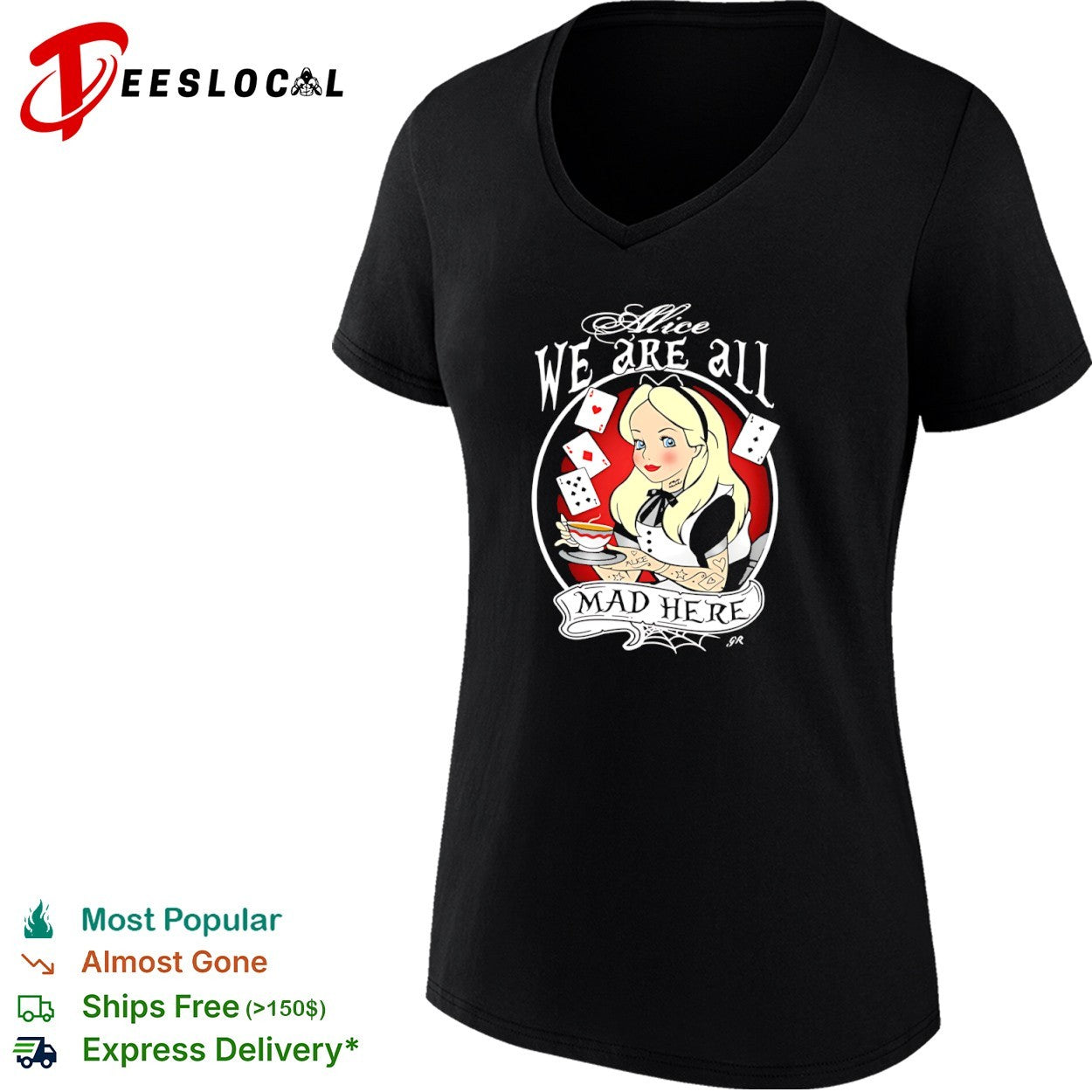Alice in Wonderland We Are All Mad Here shirt