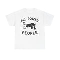 All Power to the People Black Panther Party T-shirt - Short Sleeve Cotton Tee for Men Casual Streetwear Top Natural Material Political Gift Round Neck Stylish Menswear Tropical