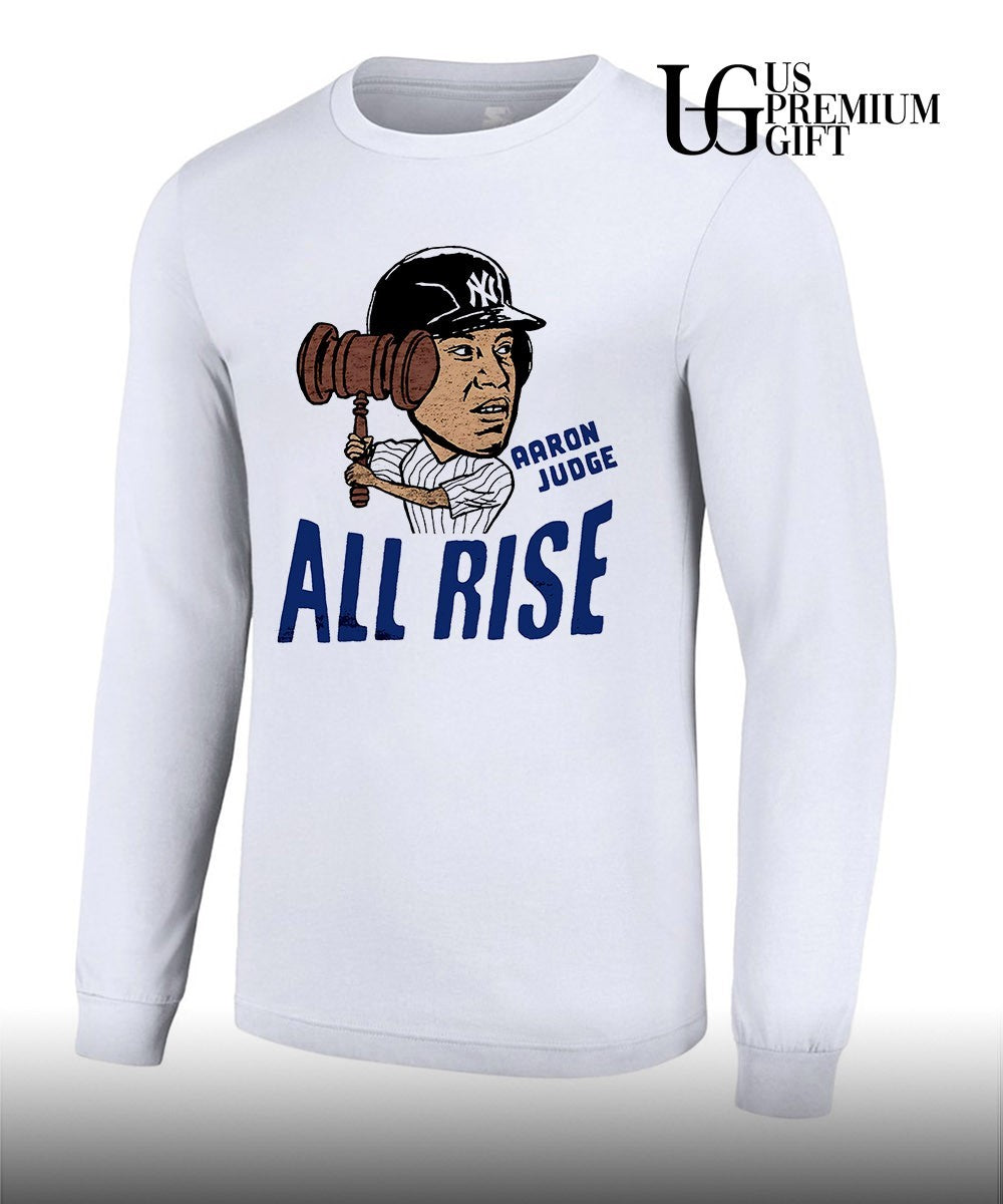 All rise Aaron Judge New York Yankees baseball gavel caricature shirt