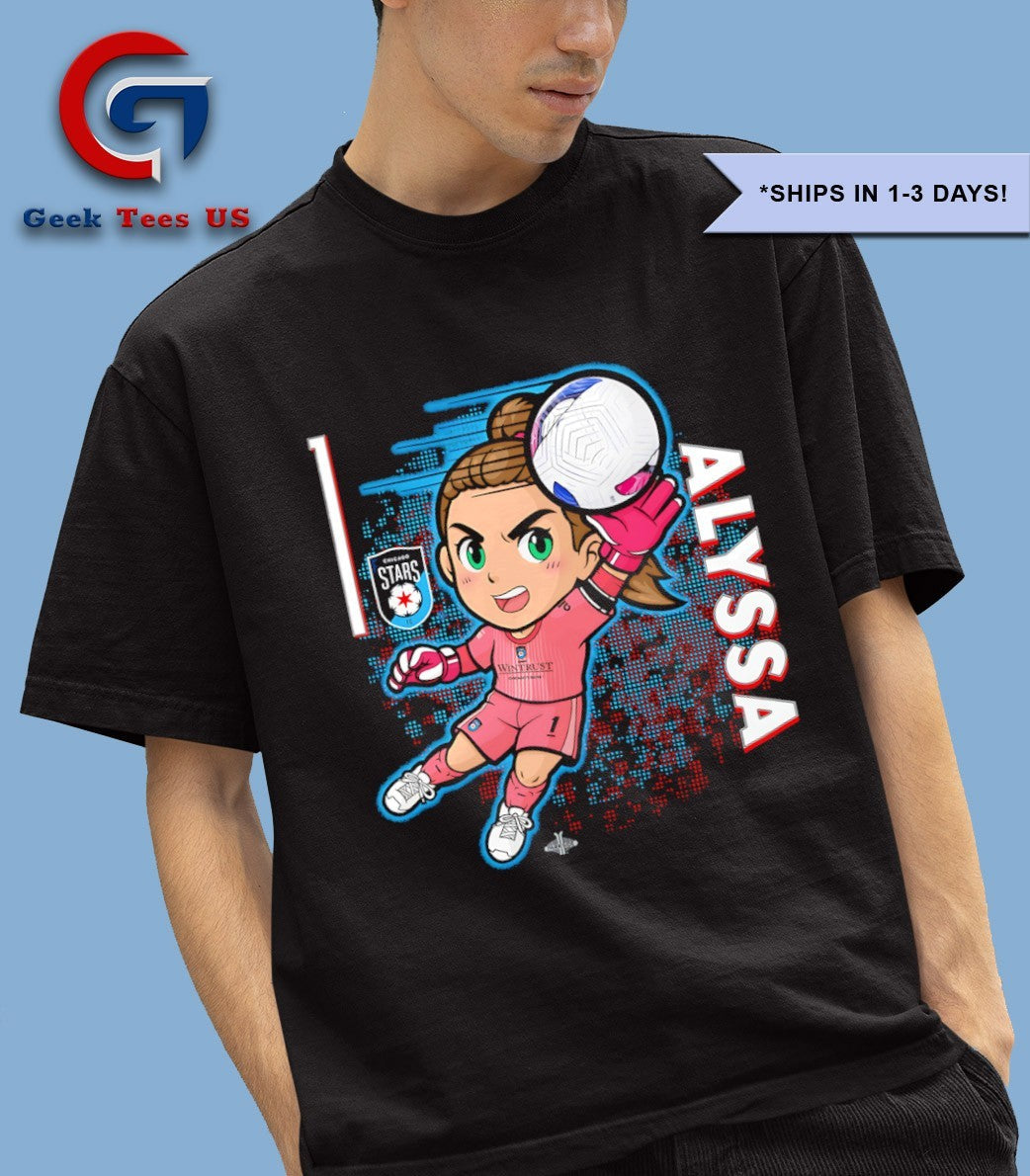 Alyssa Naeher Chicago Stars FC NWSL chibi graphic shirt