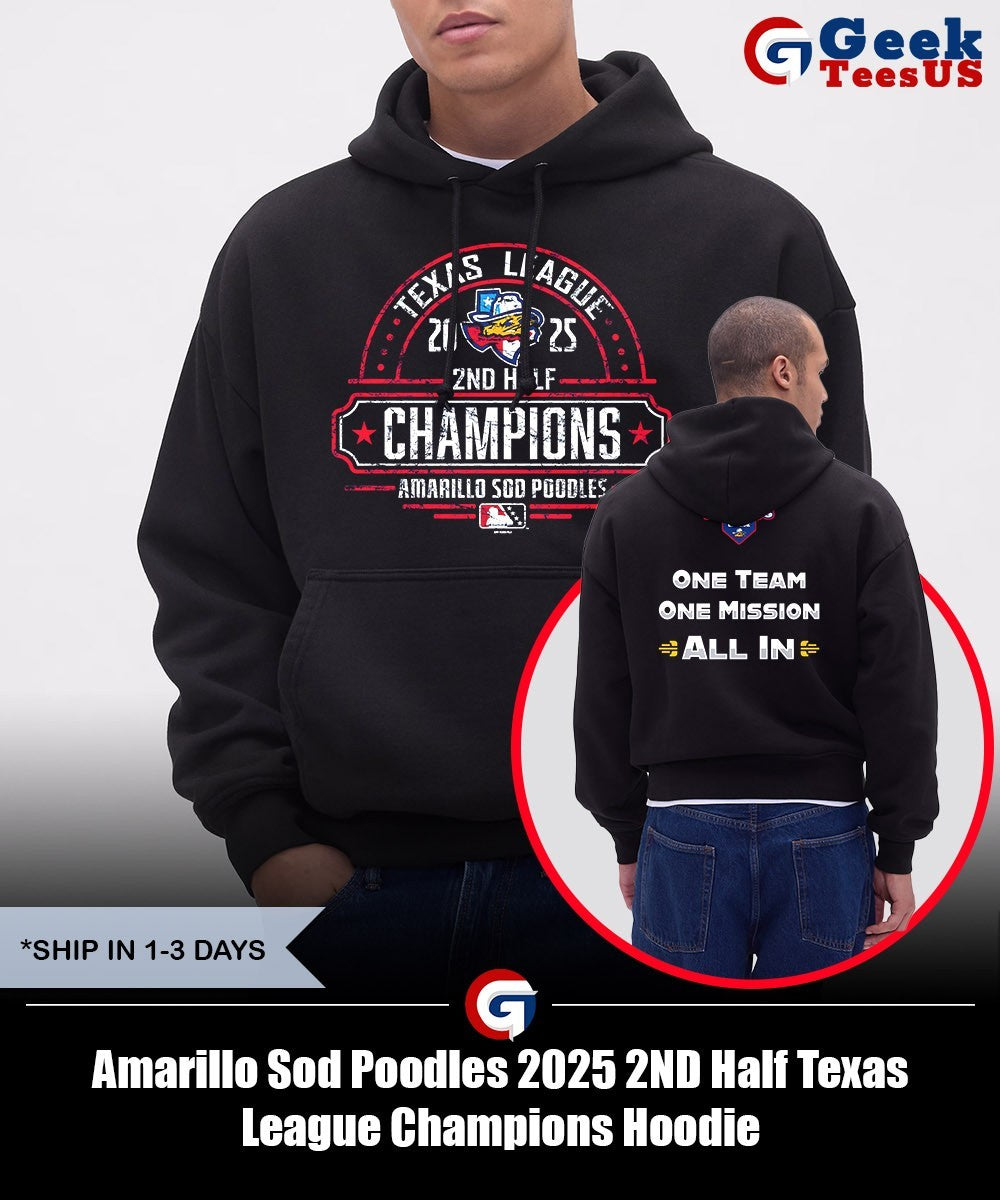 Amarillo Sod Poodles 2025 2ND Half Texas League Champions shirt
