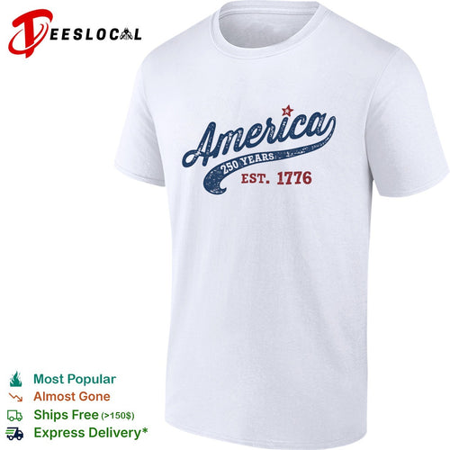 America 250 Years Est 1776 Patriotic Fourth of July Independence Day Celebration shirt