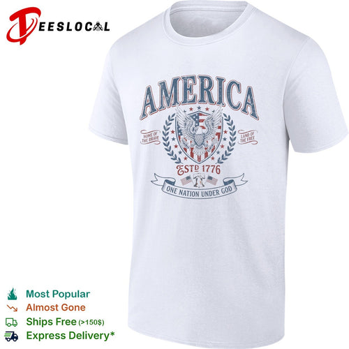 America Home of the Brave Land of the Free Estd 1776 One Nation Under God shirt