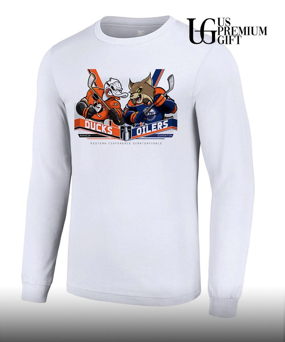 Anaheim Ducks vs Edmonton Oilers NHL Stanley Cup 2026 mascot shirt