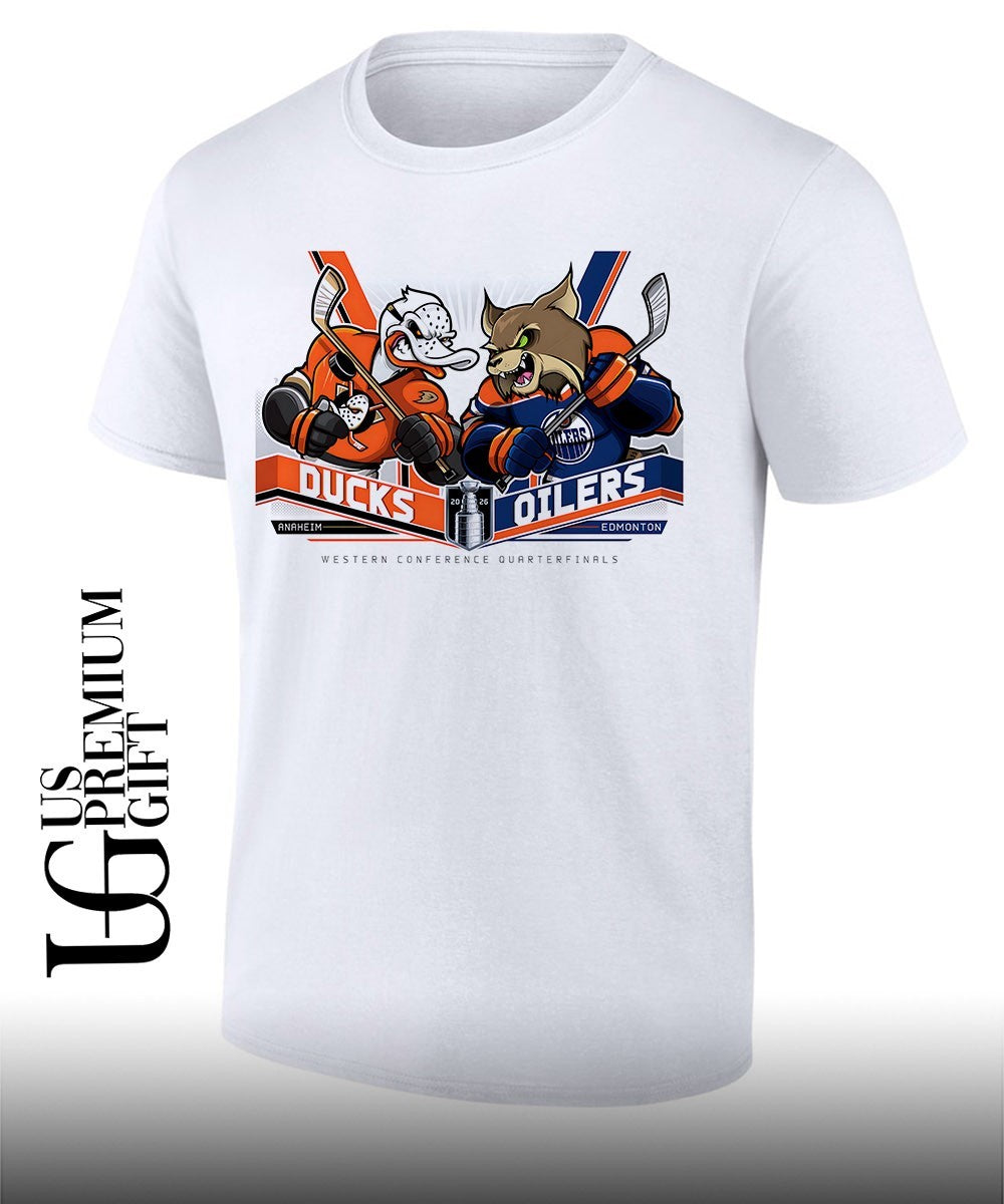 Anaheim Ducks vs Edmonton Oilers NHL Stanley Cup 2026 mascot shirt