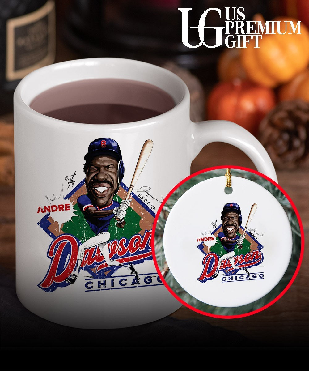 Andre Dawson Chicago Cubs MLB signature caricature shirt