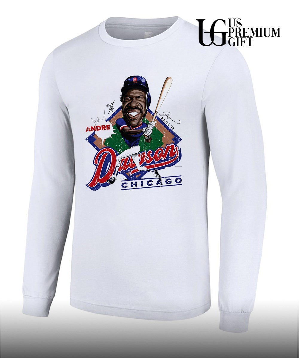 Andre Dawson Chicago Cubs MLB signature caricature shirt