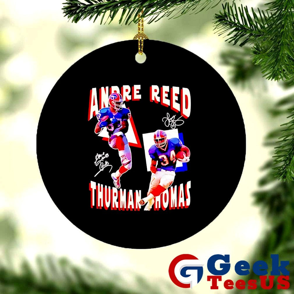 Andre Reed and Thurman Thomas Aerial and Ground signature shirt
