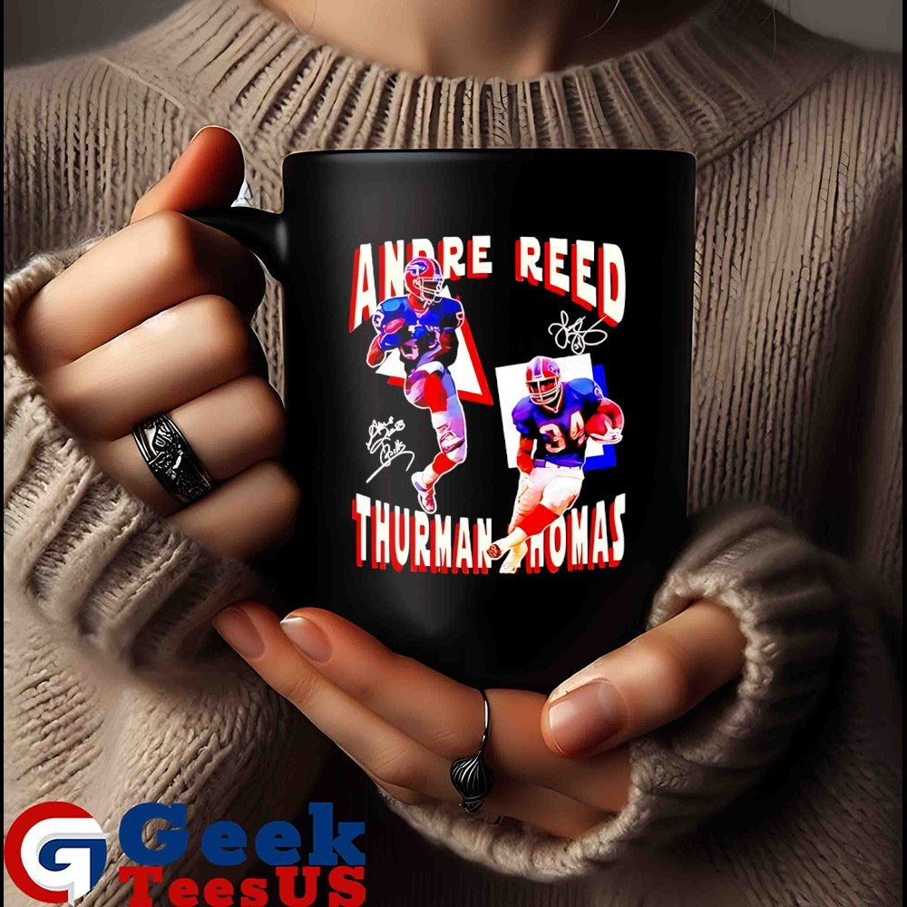 Andre Reed and Thurman Thomas Aerial and Ground signature shirt