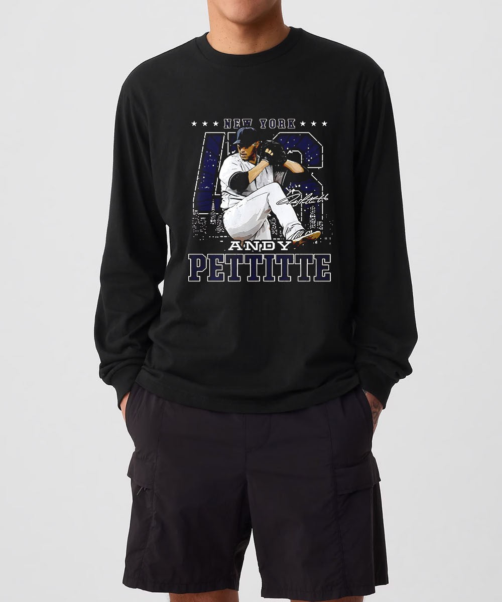 Andy Pettitte 46 player New York Yankees MLB gritty signature shirt