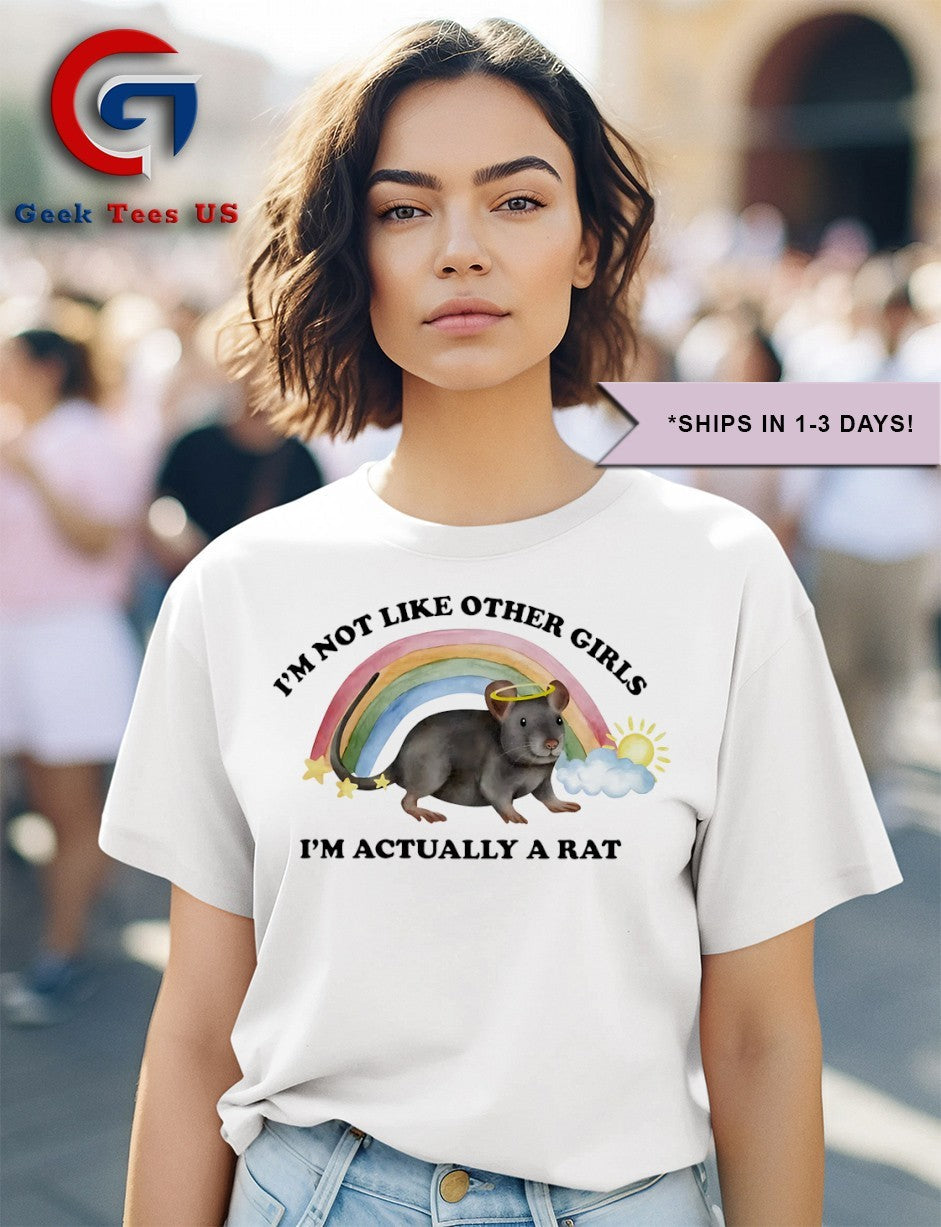Angel rat I’m not like other girls I’m actually a rat rainbow shirt