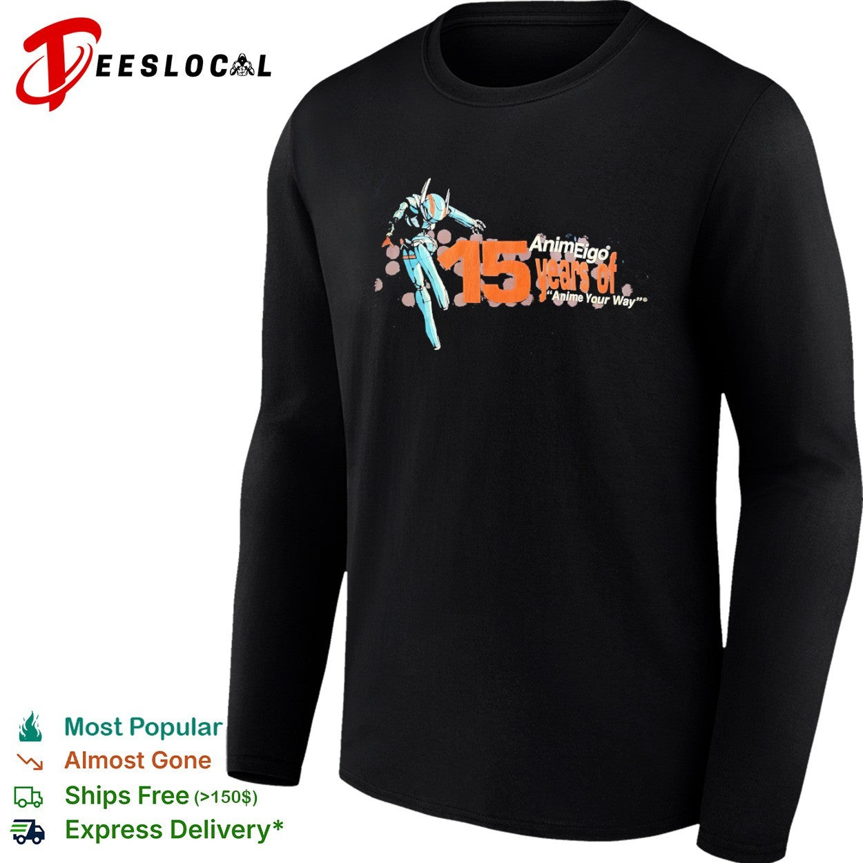 AnimEigo 15 Years of Anime Your Way Bubblegum Crisis shirt