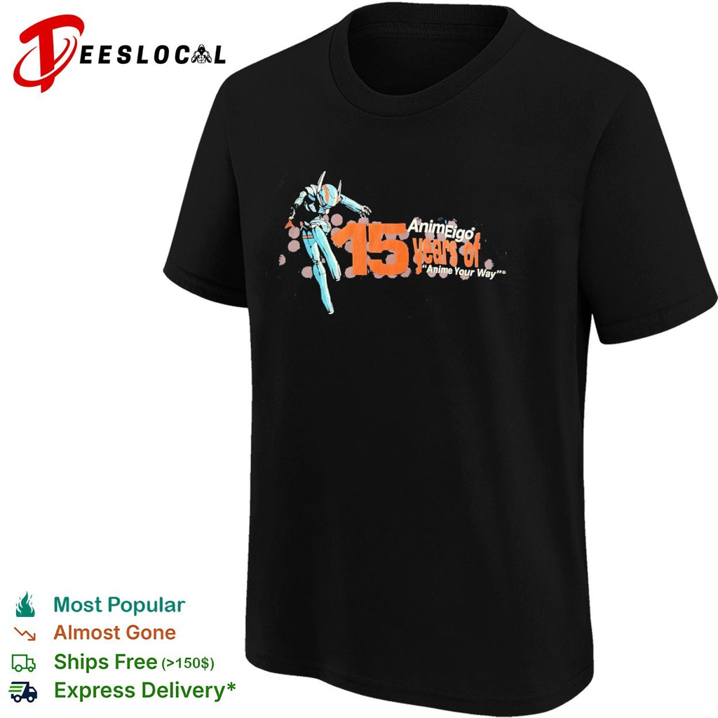 AnimEigo 15 Years of Anime Your Way Bubblegum Crisis shirt