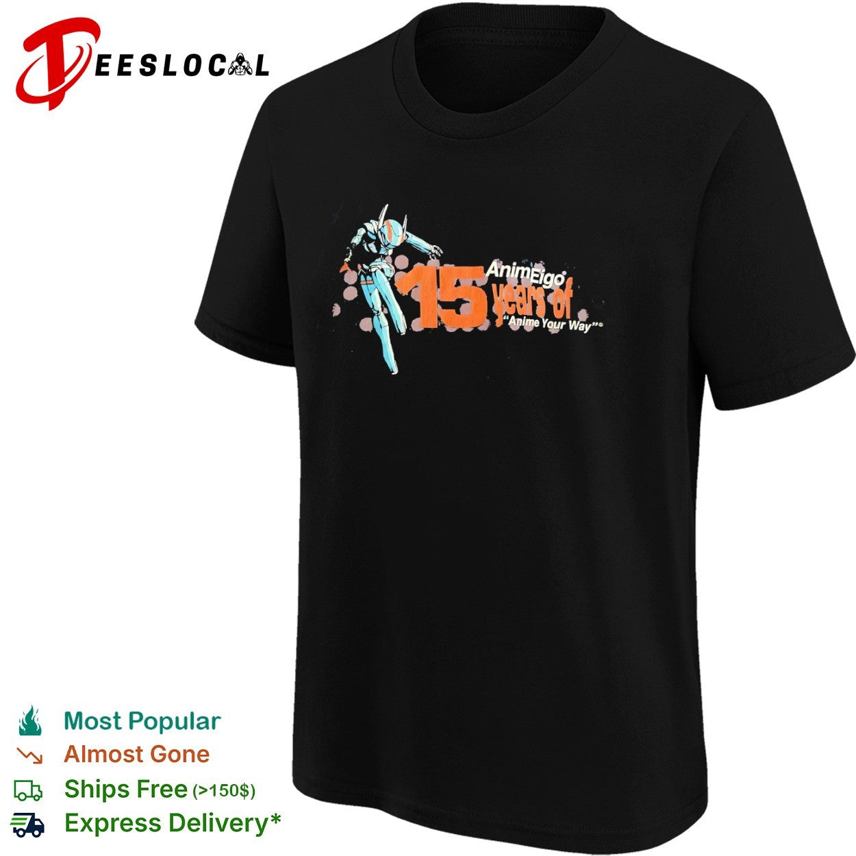 AnimEigo 15 Years of Anime Your Way Bubblegum Crisis shirt