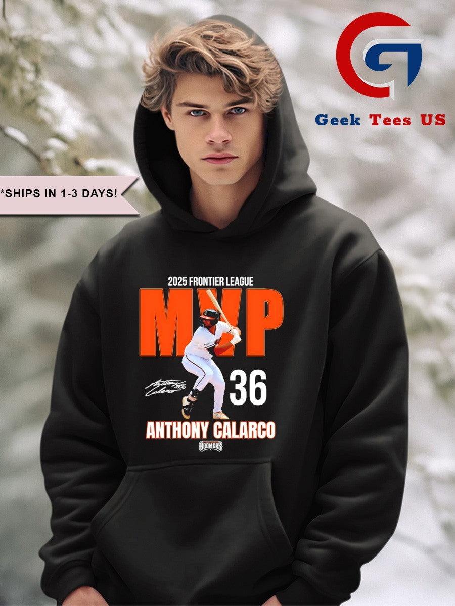 Anthony Calarco 2025 Frontier League MVP Schaumburg Boomers baseball signature T-shirt