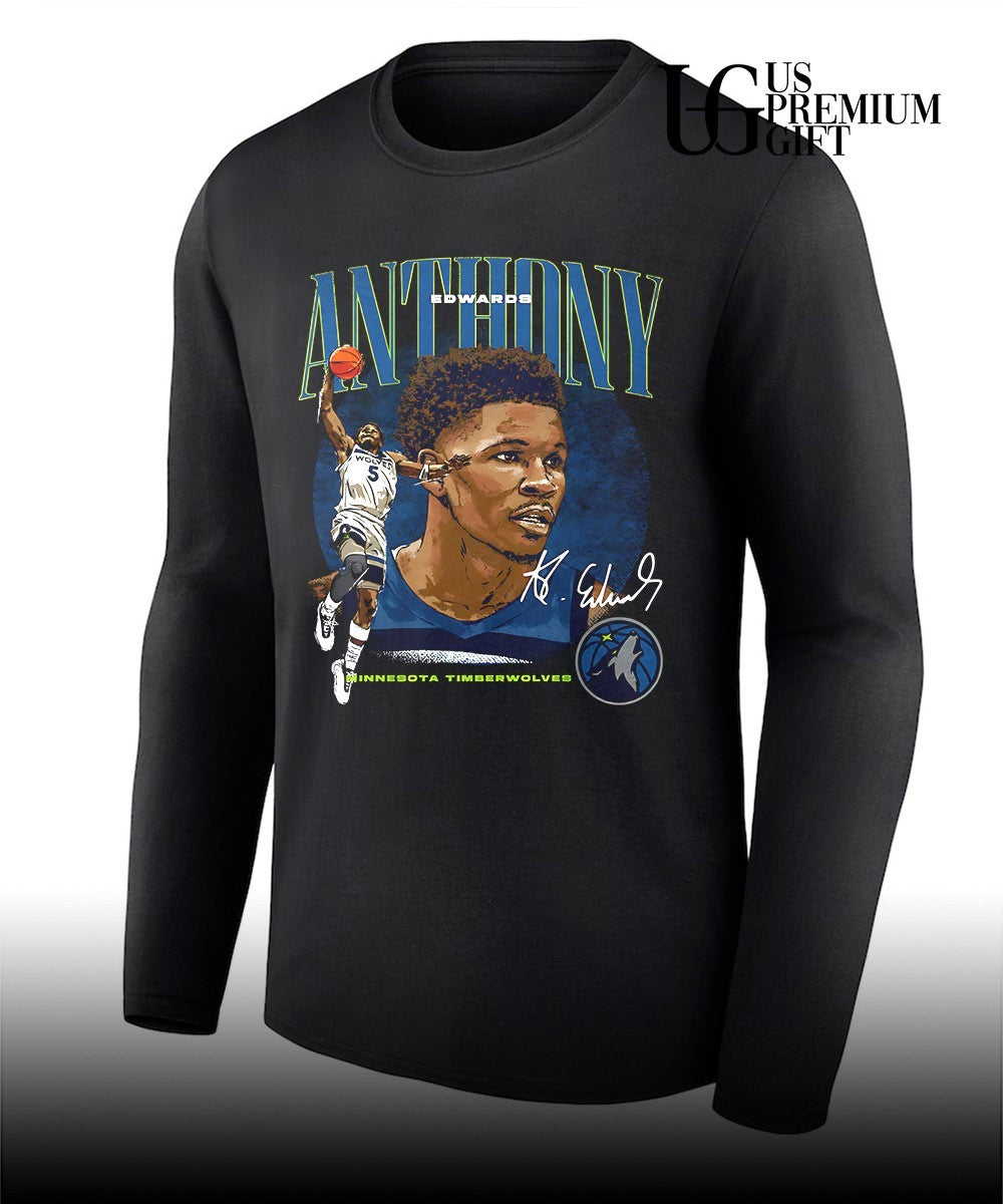 Anthony Edwards Minnesota Timberwolves NBA 2026 signature graphic shirt