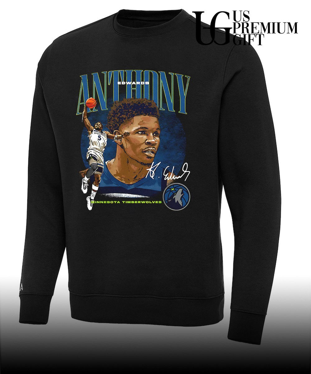 Anthony Edwards Minnesota Timberwolves NBA 2026 signature graphic shirt