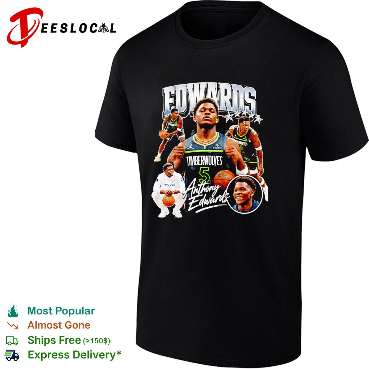 Anthony Edwards Minnesota Timberwolves shirt