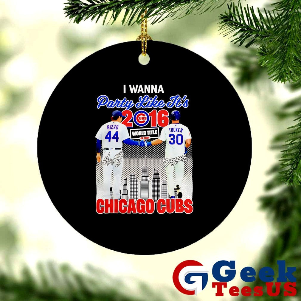 Anthony Rizzo and Kyle Tucker I wanna Party Like It’s Chicago Cubs 2016 World Series Champions signatures shirt