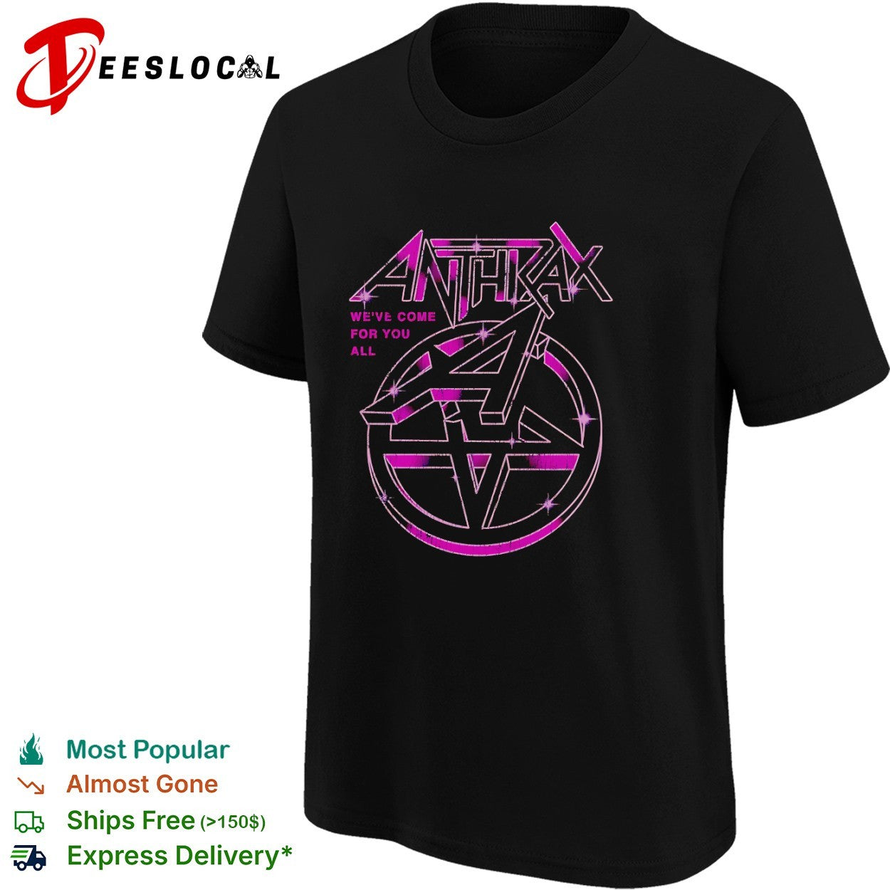 Anthrax We’ve Come for You All Distressed Logo shirt