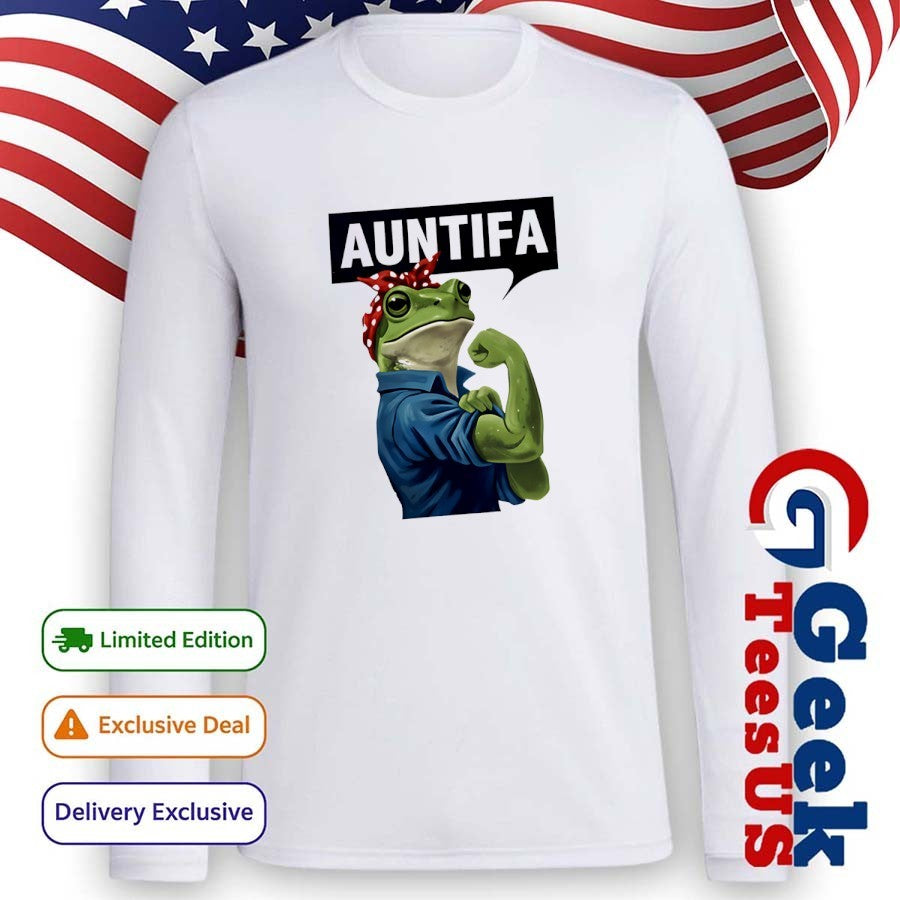Antifa Frog Christmas Rosie the Riveter shirt