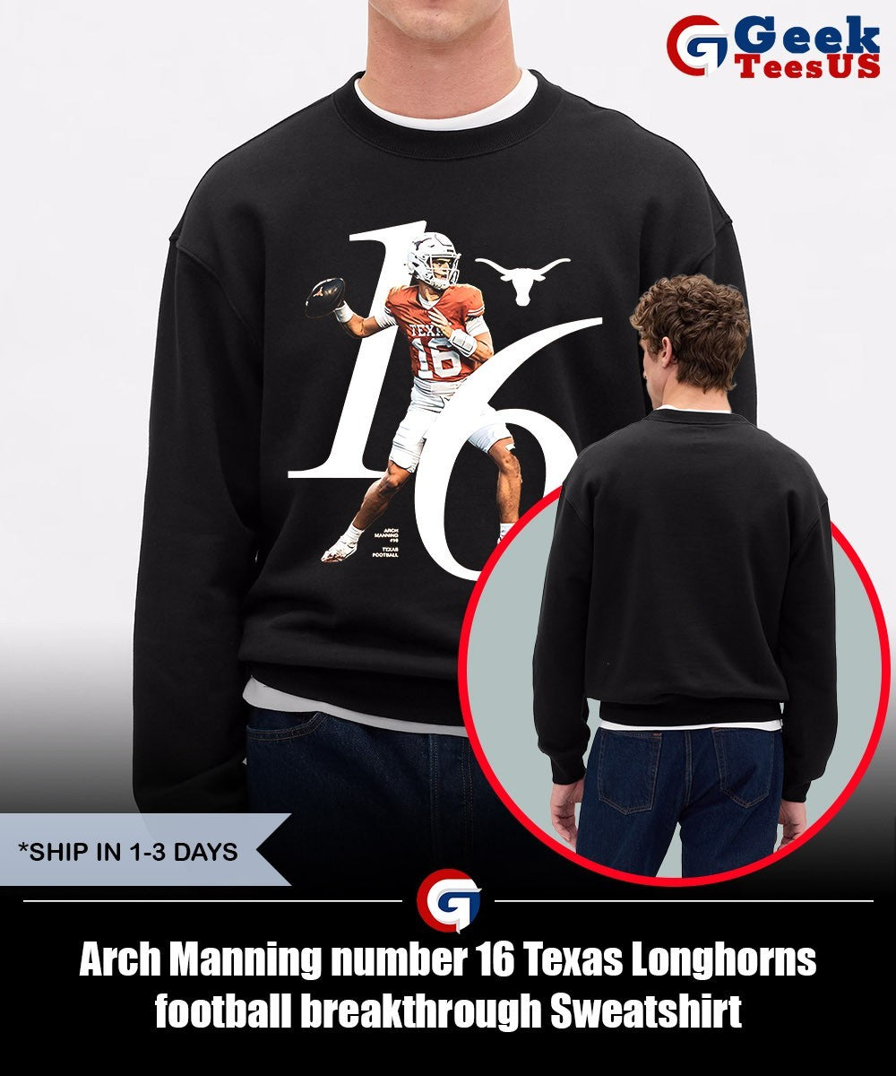 Arch Manning number 16 Texas Longhorns football breakthrough shirt