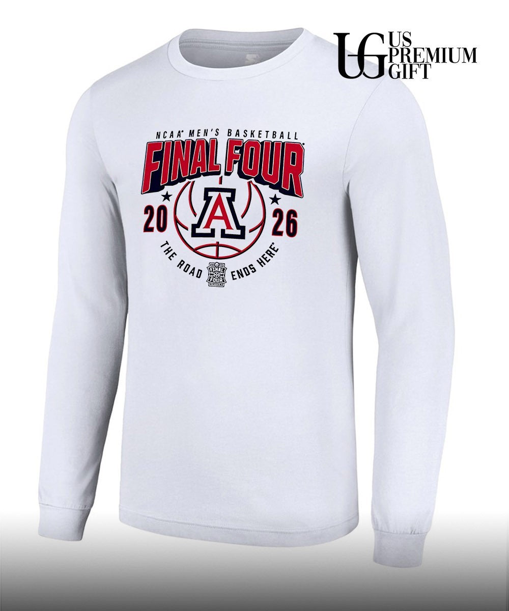 Arizona Wildcats NCAA Men’s Basketball Final Four The Road Ends Here 2026 shirt