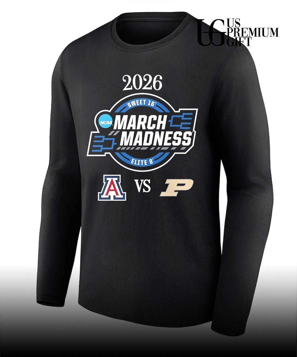 Arizona Wildcats vs Purdue Boilermakers Elite 8 2026 NCAA March Madness shirt