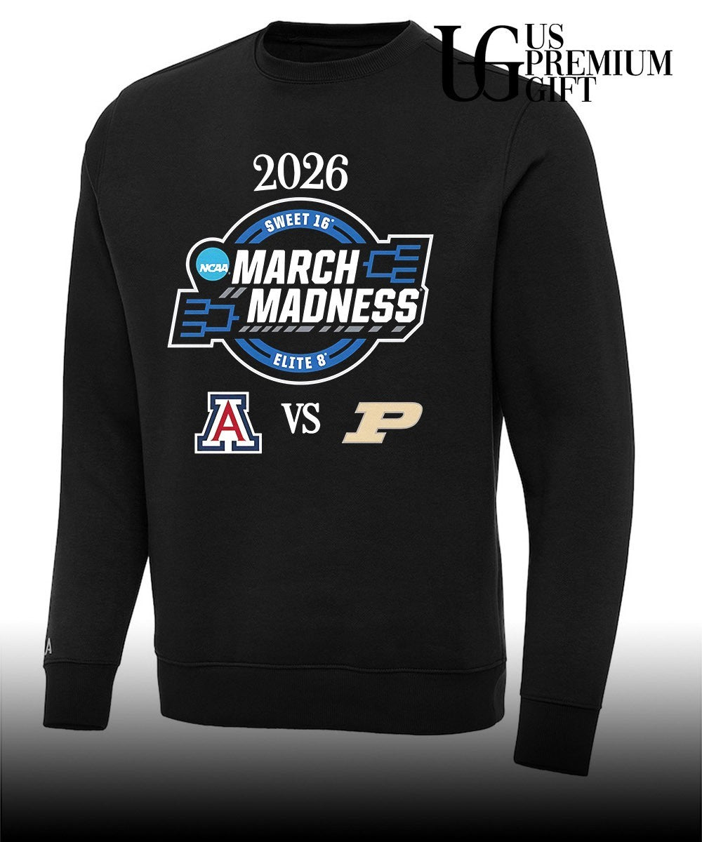 Arizona Wildcats vs Purdue Boilermakers Elite 8 2026 NCAA March Madness shirt