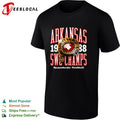 Arkansas Razorbacks 1988 SWC champions football ring championship shirt
