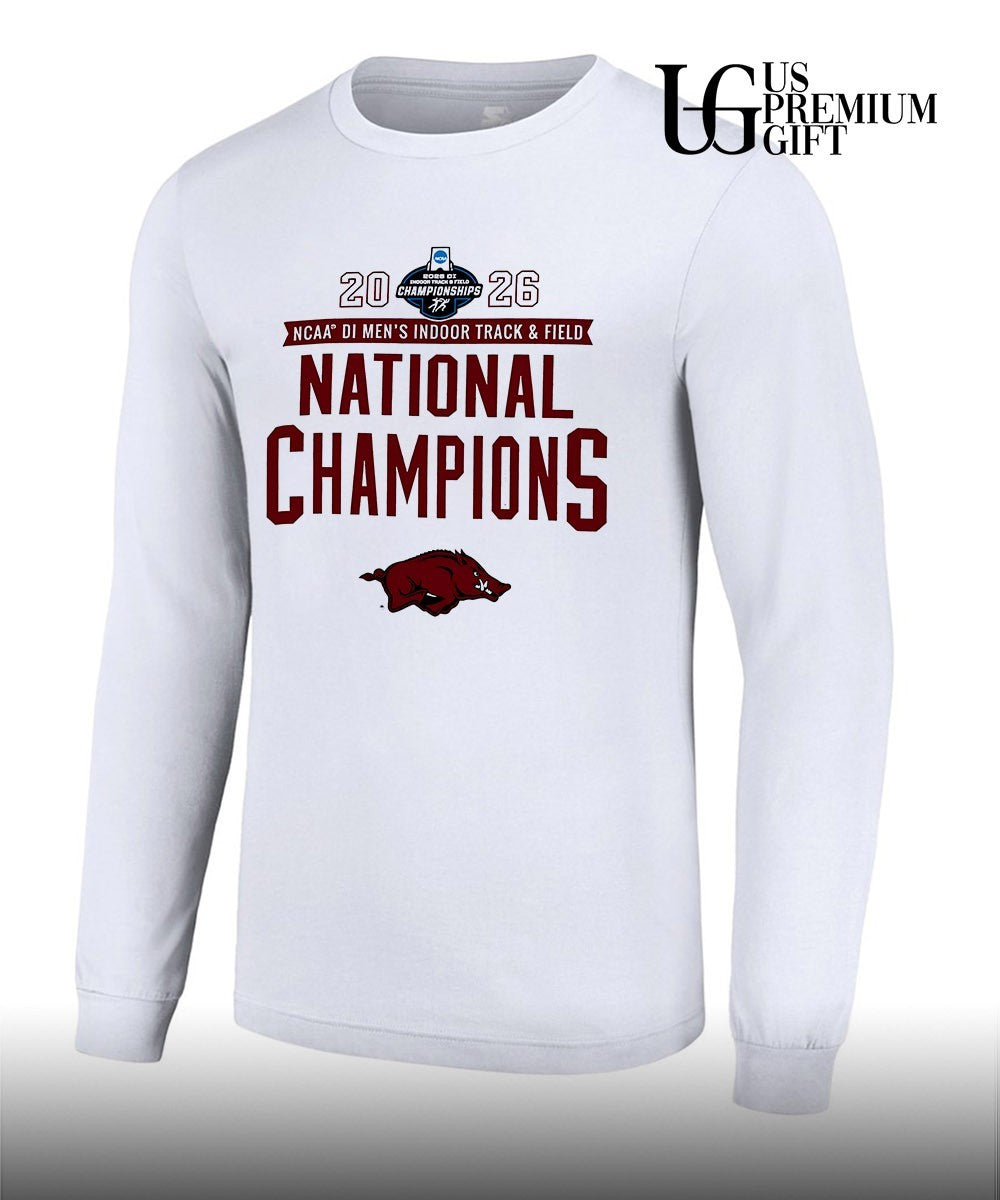 Arkansas Razorbacks 2026 NCAA Men’s Indoor Track & Field National Champions shirt