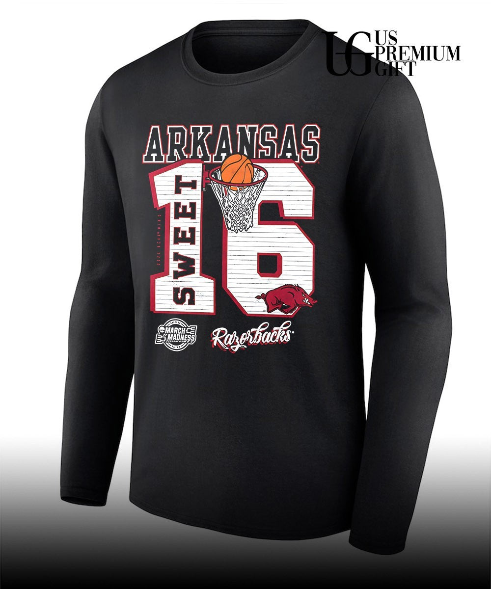 Arkansas Razorbacks 2026 NCAA Men’s basketball March Madness Sweet 16 Bound shirt