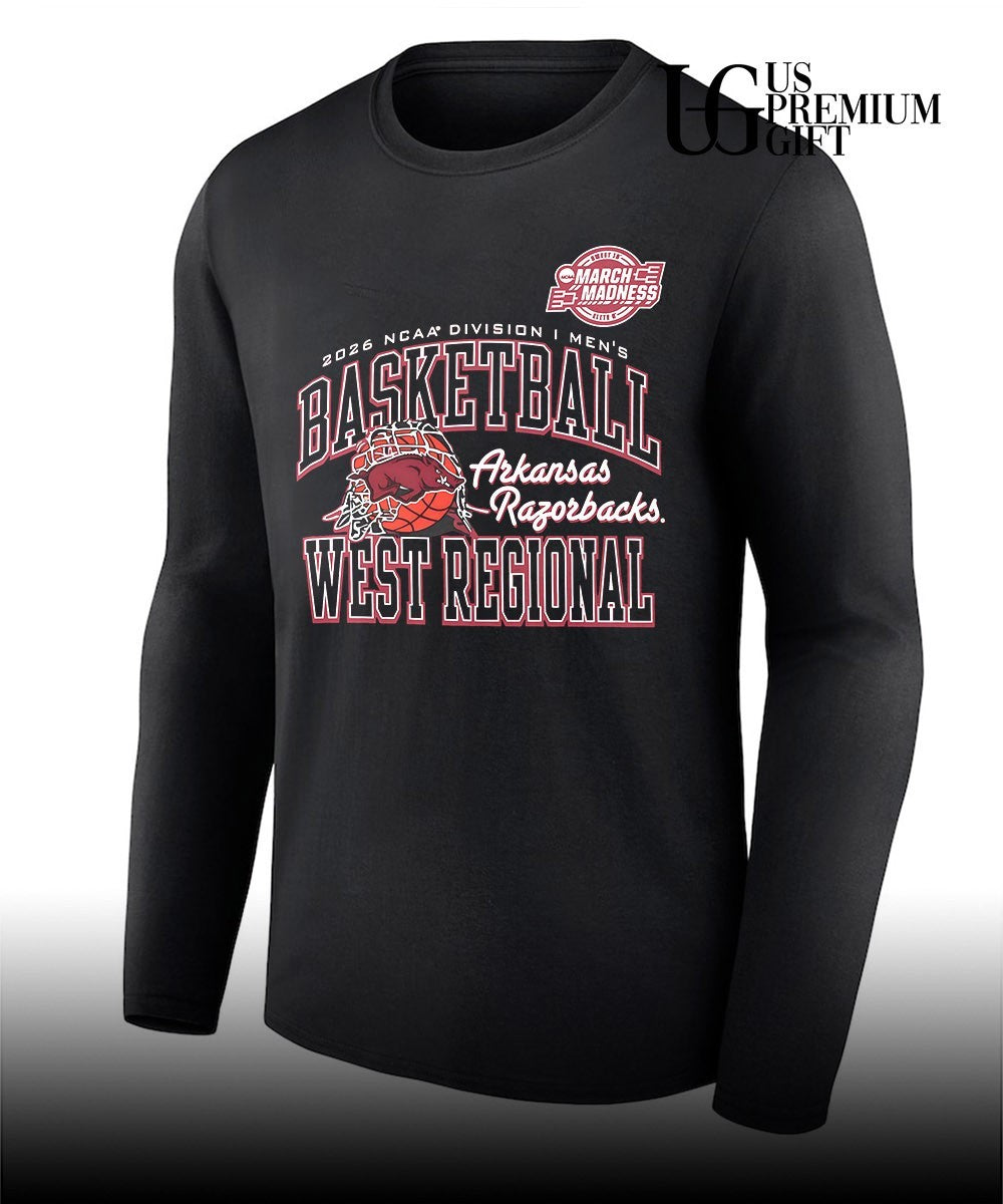Arkansas Razorbacks basketball NCAA Division I March Madness West Regional 2026 shirt