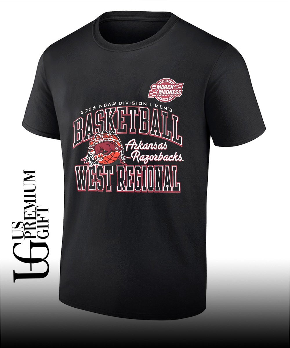 Arkansas Razorbacks basketball NCAA Division I March Madness West Regional 2026 shirt