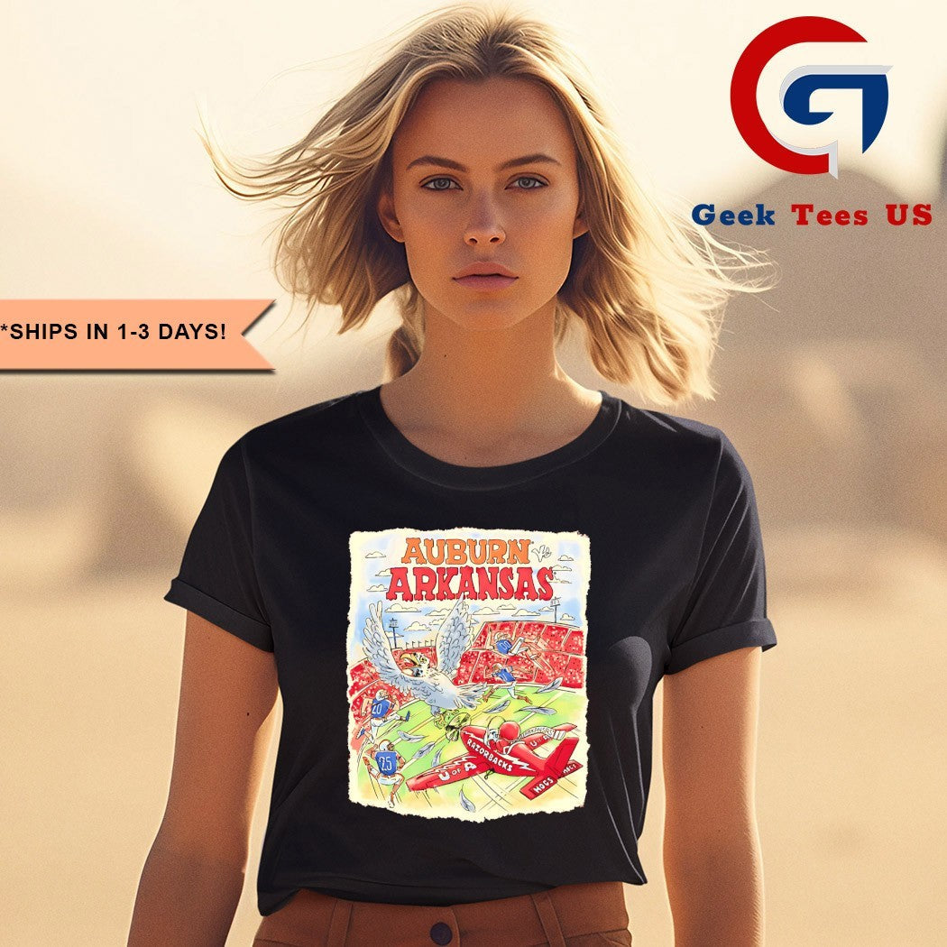 Arkansas Razorbacks vs Auburn Tigers Game Day 2025 shirt