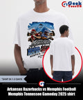 Arkansas Razorbacks vs Memphis Football Memphis Tennessee Gameday 2025 shirt