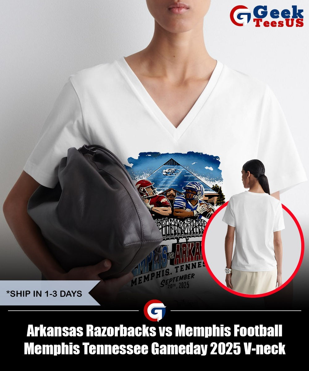 Arkansas Razorbacks vs Memphis Football Memphis Tennessee Gameday 2025 shirt