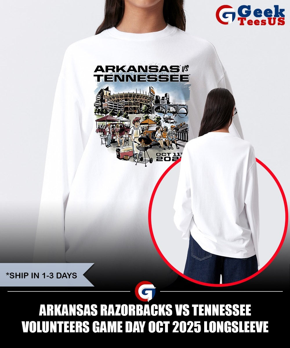 Arkansas Razorbacks vs Tennessee Volunteers Game Day OCT 2025 shirt