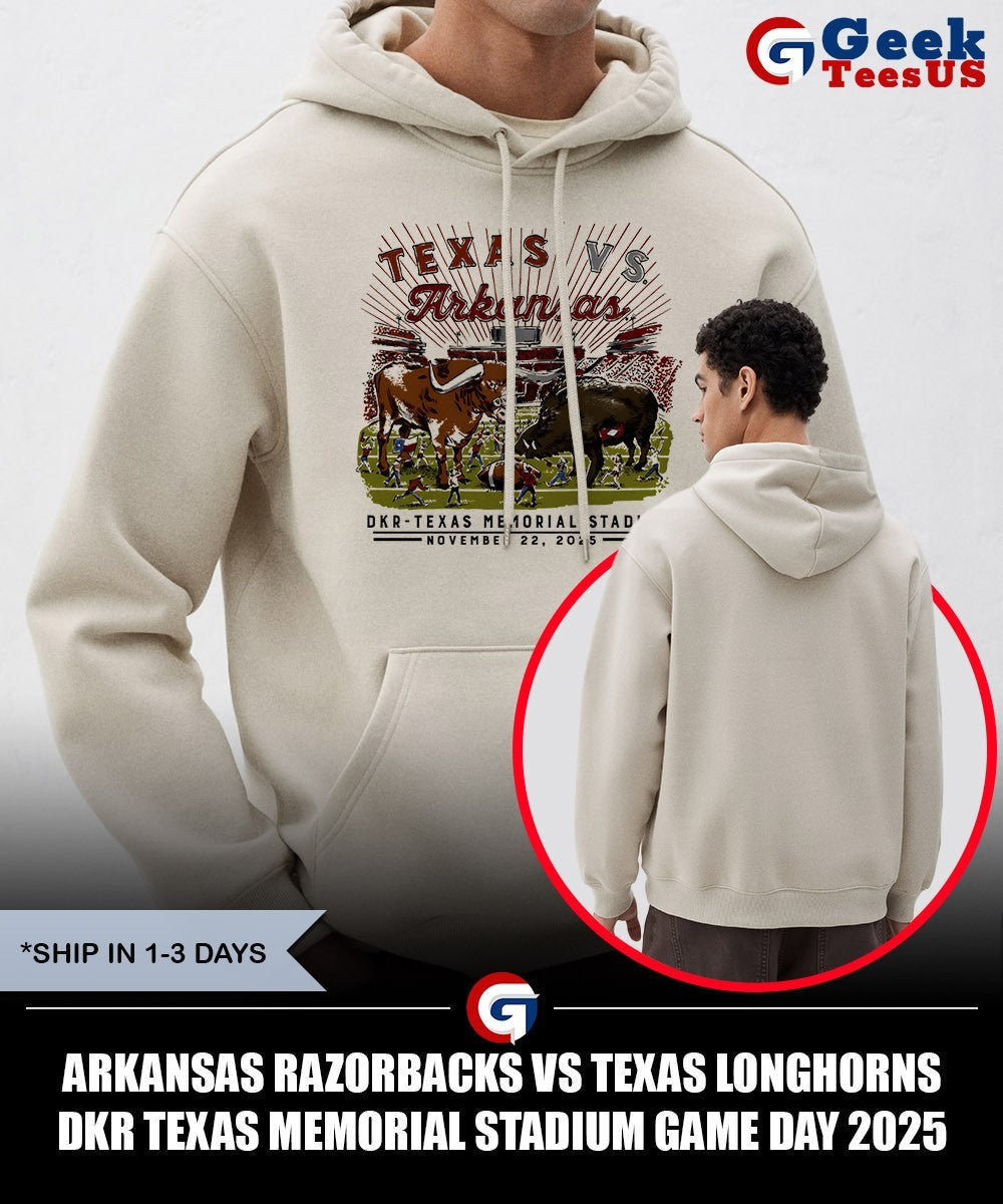 Arkansas Razorbacks vs Texas Longhorns DKR Texas Memorial Stadium Game Day 2025 shirt